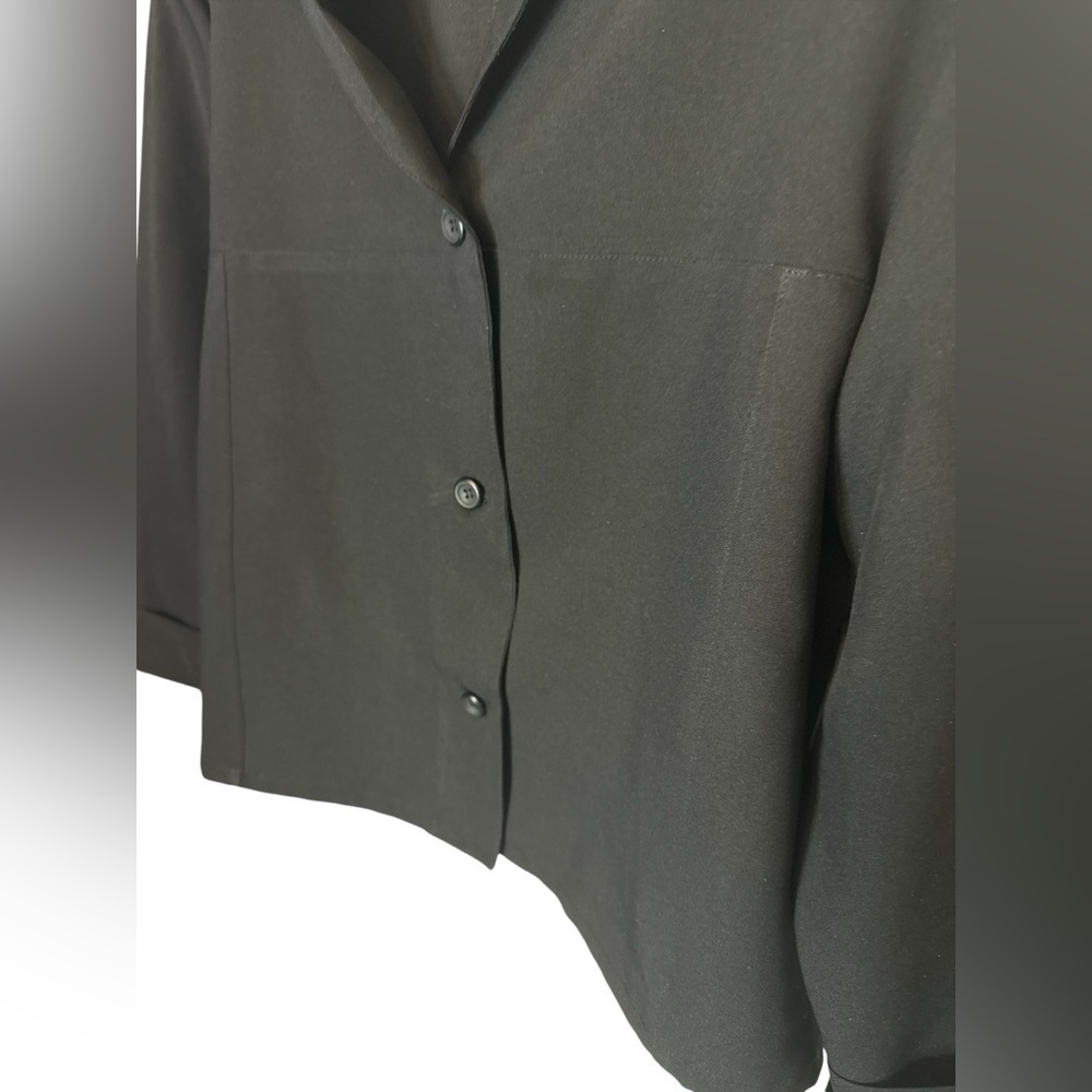 Kathie Lee Collection Black Button Blouse Jacket Sz XL 16/18 - Picture 5 of 6